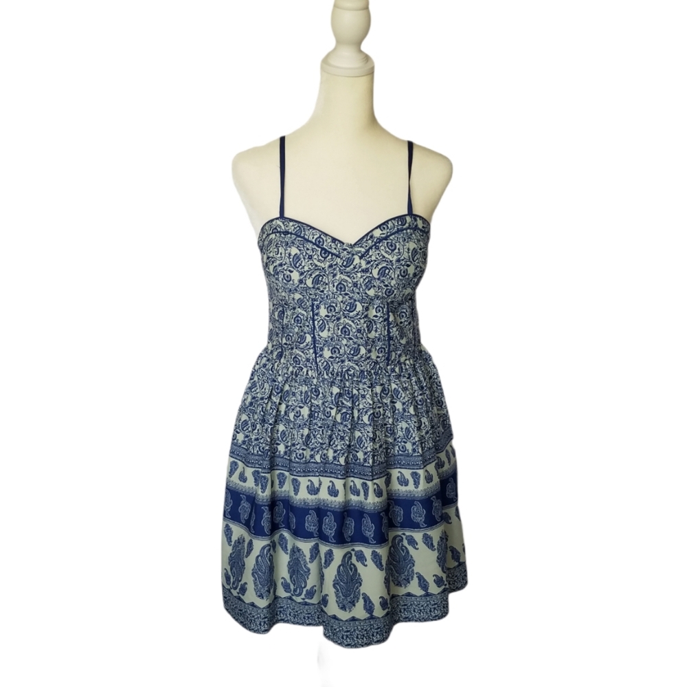 NWT Band of Gypsies blue print sundress